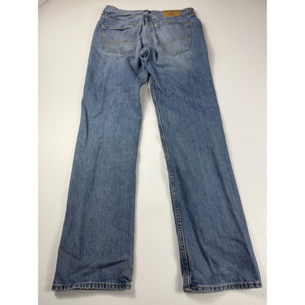 Hollister Jeans Light Wash Denim Button‎ Fly Straight Leg Mens W30 L32 - Picture 6 of 7